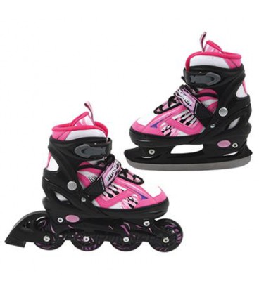 skate / schaats roze 31- 34 2 in 1 set - Babykadowinkel Ukkie Shop