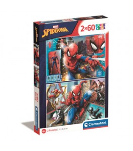 Clementoni spider-man puzzel 2 x 60 stukjes