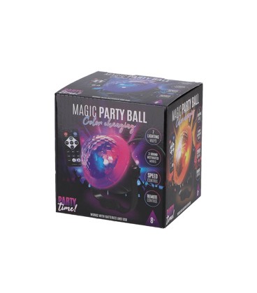 Party Time Magische party bal met disco effect en afstandsbediening