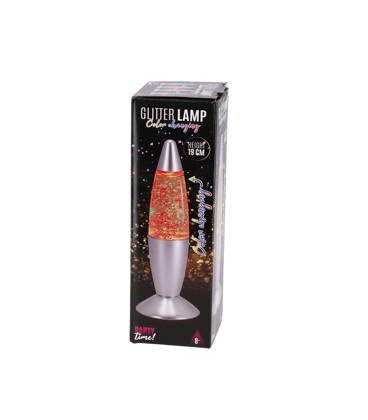 Glitterlamp kleur veranderend 19 cm