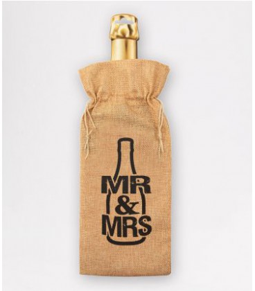 Bottle gift bag -  Mr & Mrs